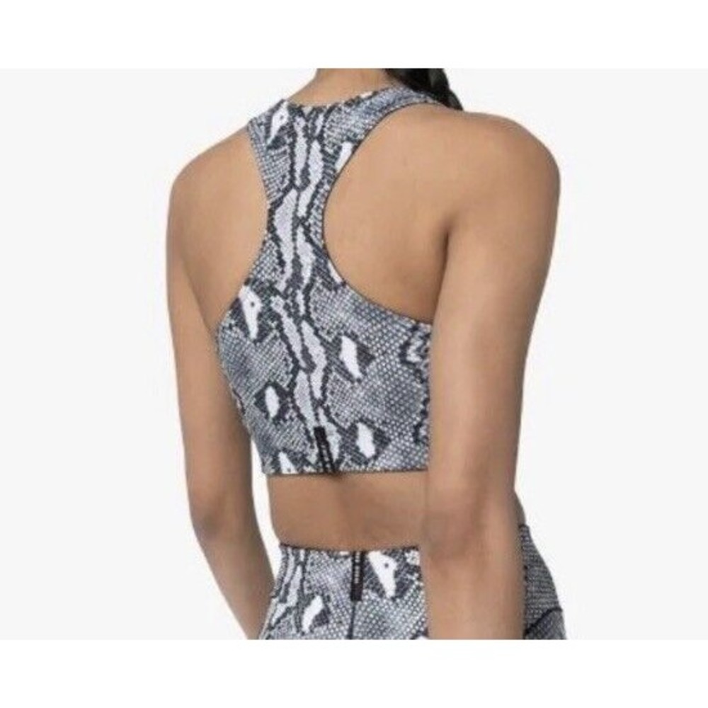 Adam Selman Sport Racer Crop Top Python‎ Print Women’s Size Large - Picture 2 of 6